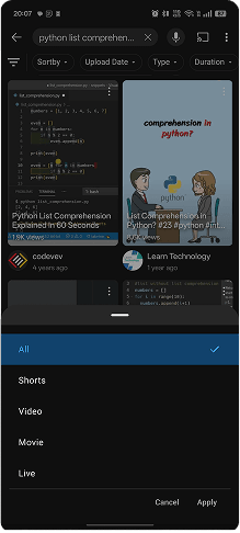 Applying Filters Step 2